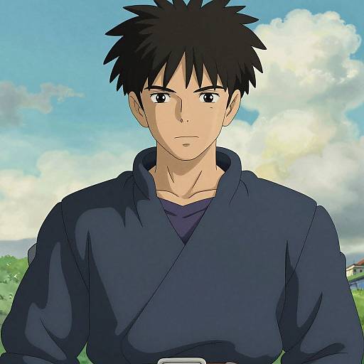 Saitama Portrait in Anime Style