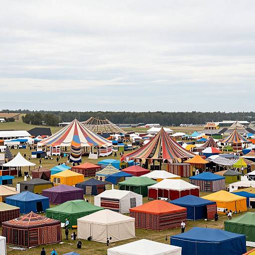 Otherworldly Festival with Colorful Tents