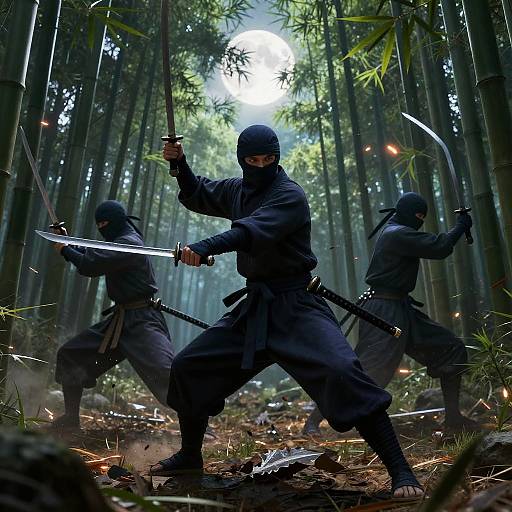 Cinematic Scene of Elite Ninjas Rampaging