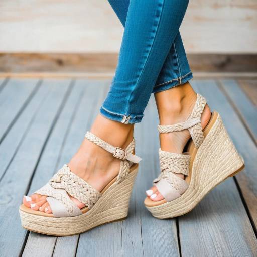 Stylish Women's Wedge Sandals Close-Up