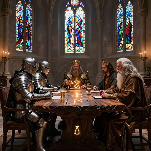 Medieval Fantasy Peace Negotiation in Castle Hall