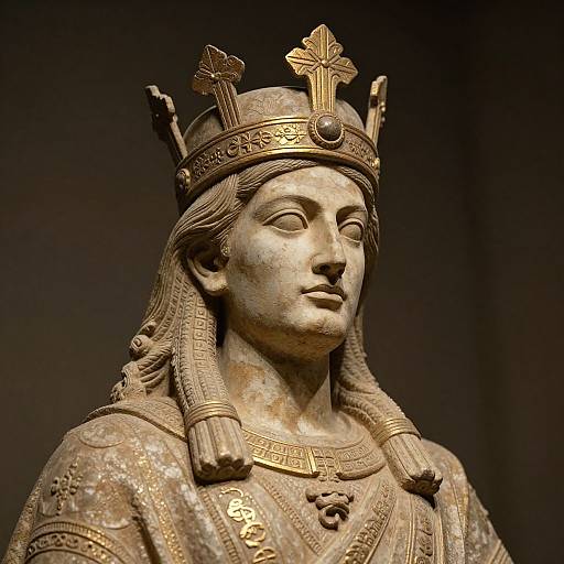 Ancient God Statue with Crown