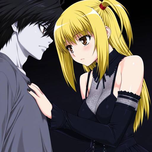 Illustration of Amane misa, death note in the style of Shichimenchou