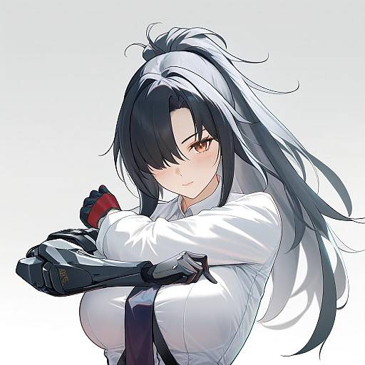 Illustration of Angelia (girls' frontline), girls' frontline in the style of Solar (happymonk)