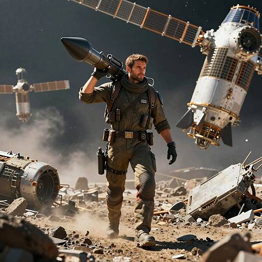 Galactic Freedom Fighter with Rocket Launcher