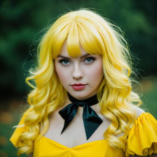 Realistic Yellow Wig Halloween Costume