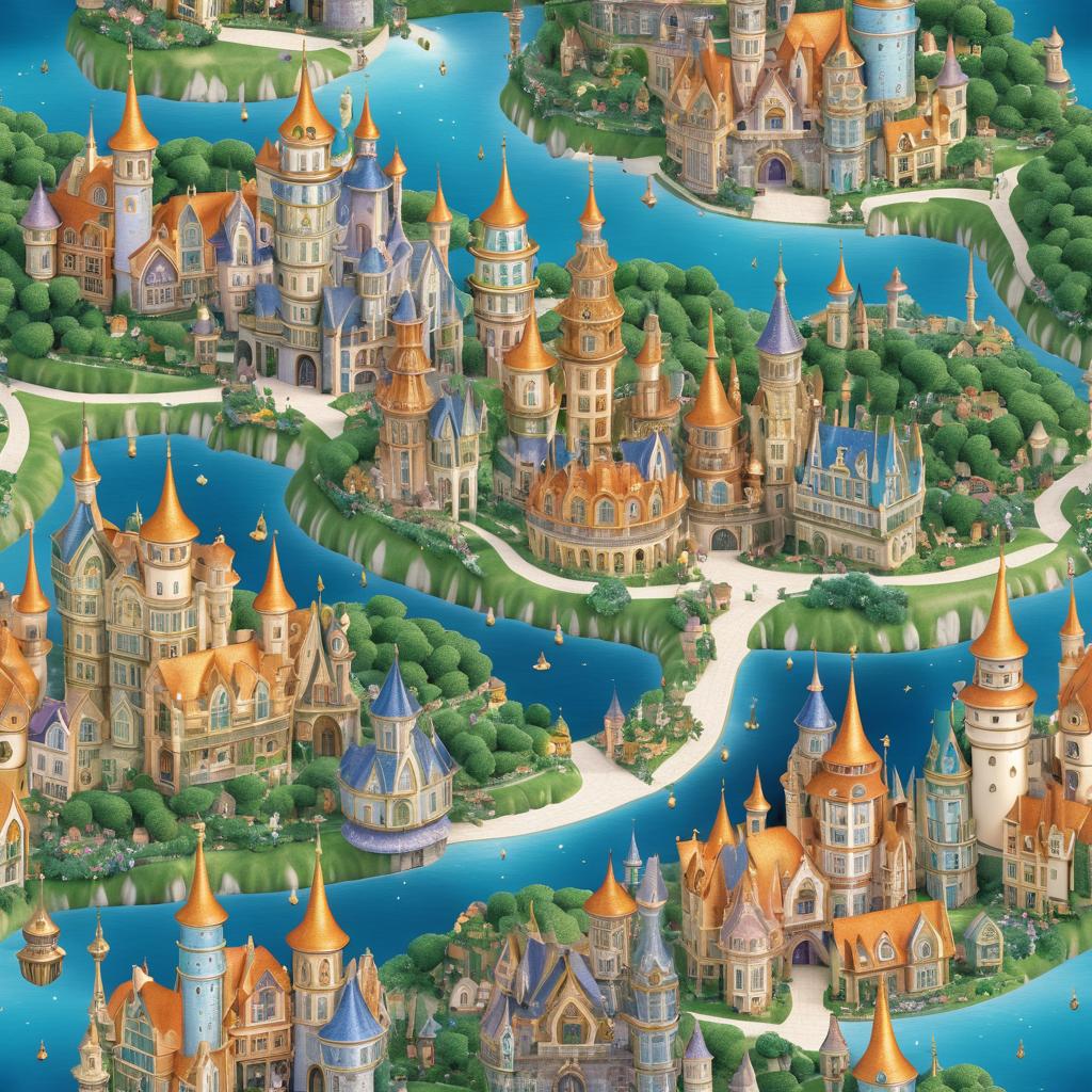 Enchanted Castle Town from Above