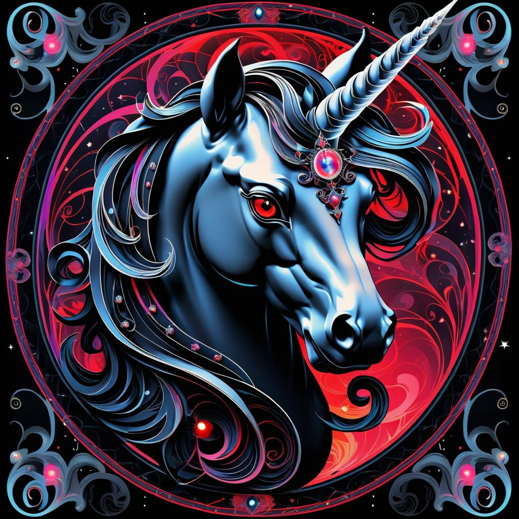 Mystical Antigravity Unicorn Tarot Card