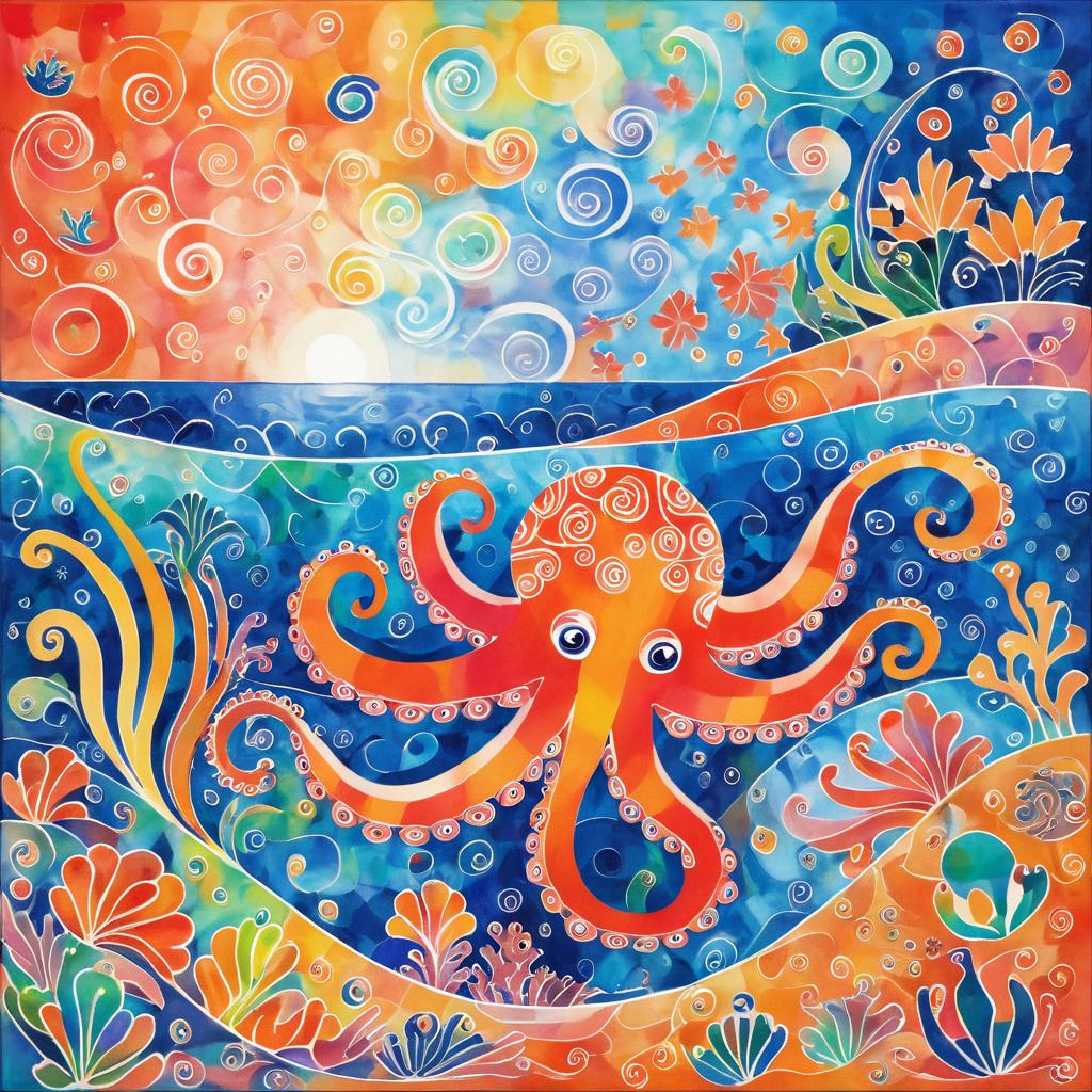 Whimsical Octopus: A Surreal Masterpiece