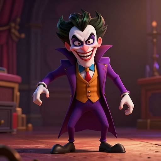 Charismatic Animated Villain 3D Render