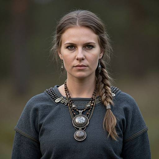 Latvian Viking Woman in Jewelry