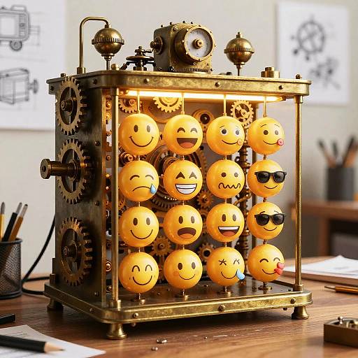 Steampunk Emoji Generator Machine