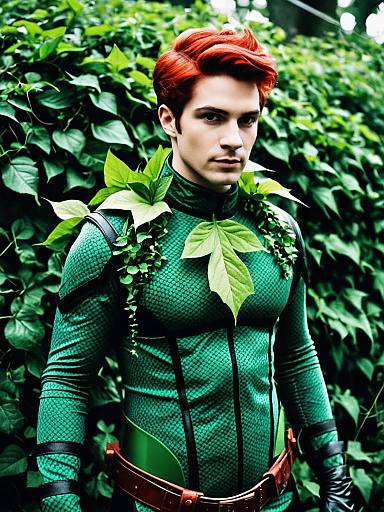 Man in Poison Ivy Cosplay Costume