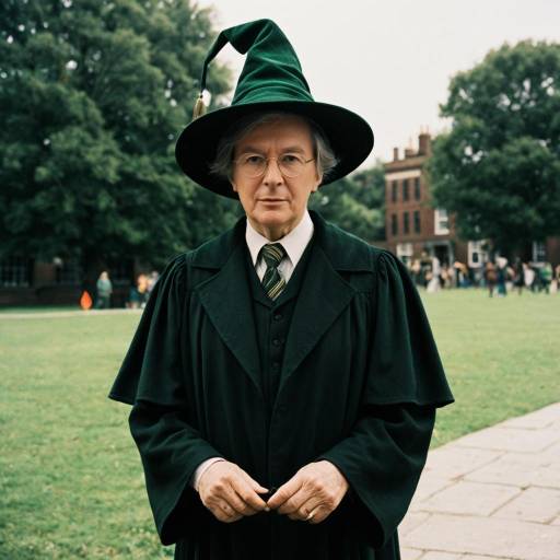 Man in Wizard Professor Costume Outdoors
