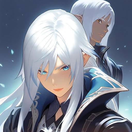 Illustration of Estinien varlineau, final fantasy in the style of Gayarou