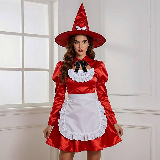 Elegant Rena Rouge Witch Costume Portrait