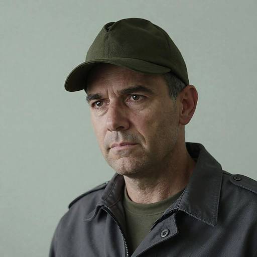 Serious Portrait of a Middle-Aged Man