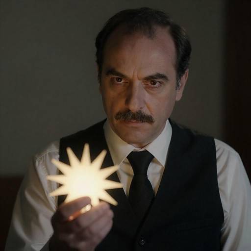 Dramatic Portrait of a Middle-Aged Man