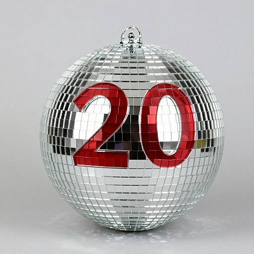 Red Groovy Glass Disco Ball Mirror