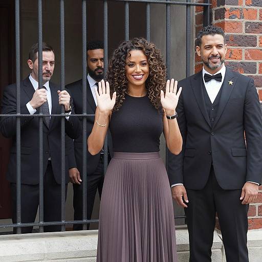 Joyful Woman and Dapper Man Scene