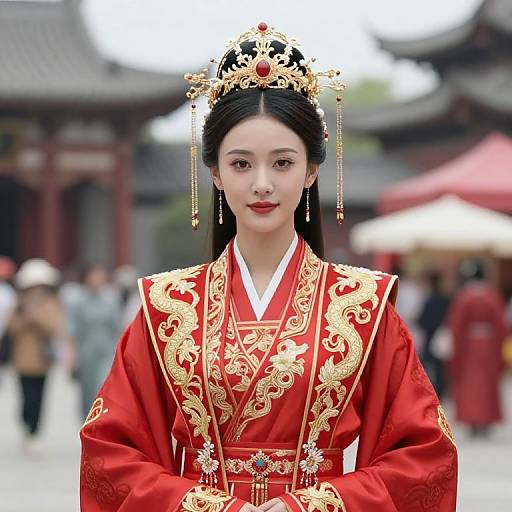 Woman in Traditional Chinese Dress