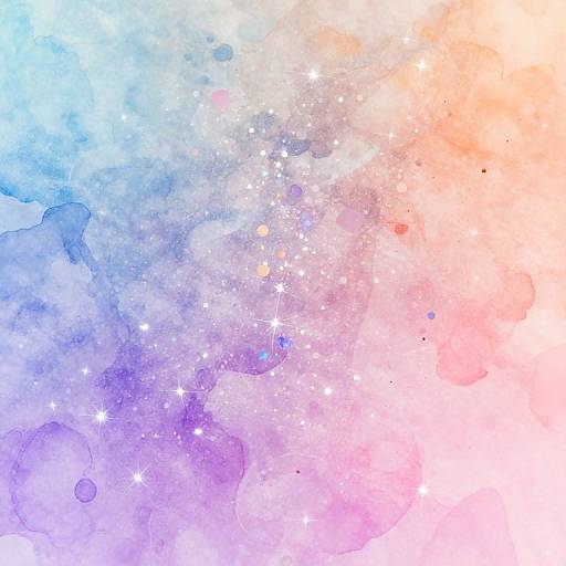 Winter Celestial Abstract with Glitter