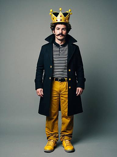 Outrageous Male Costume with Crown