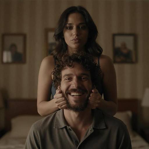 Intimate Portrait of a Smiling Couple