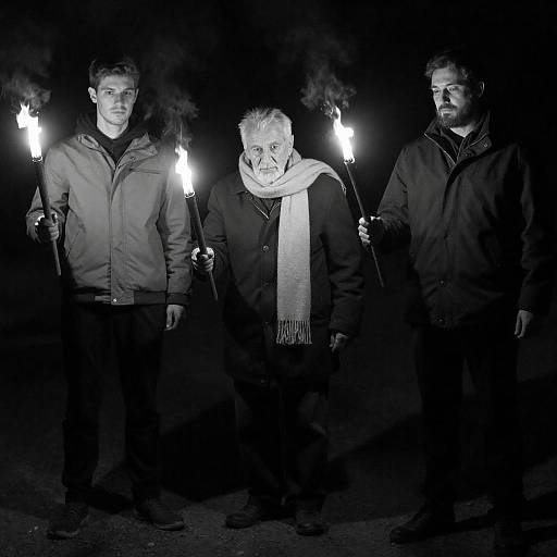 Nighttime Portrait of Three Men