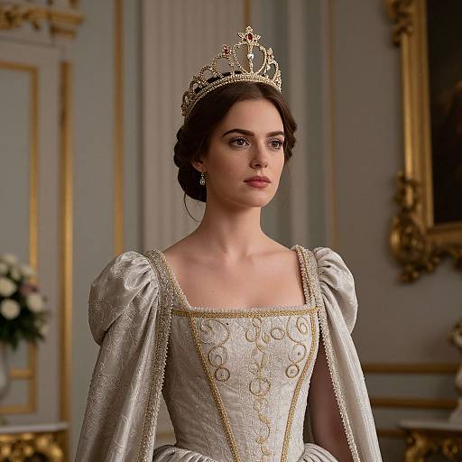 Regal Queen in Elegant Costume