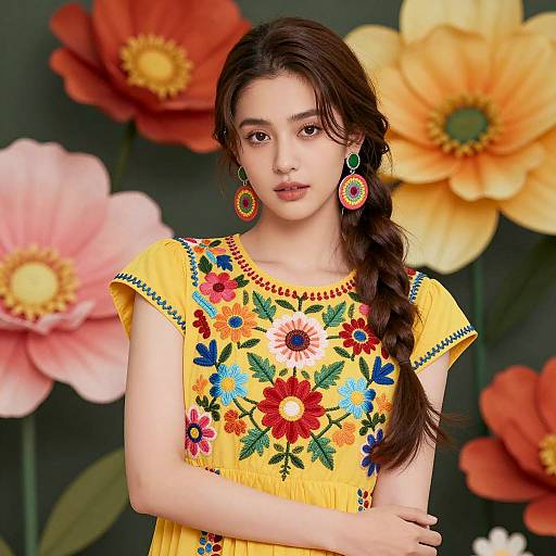 Vibrant Portrait of a Young Woman