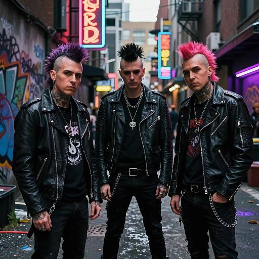 Rebellious Punk Urban Street Scene