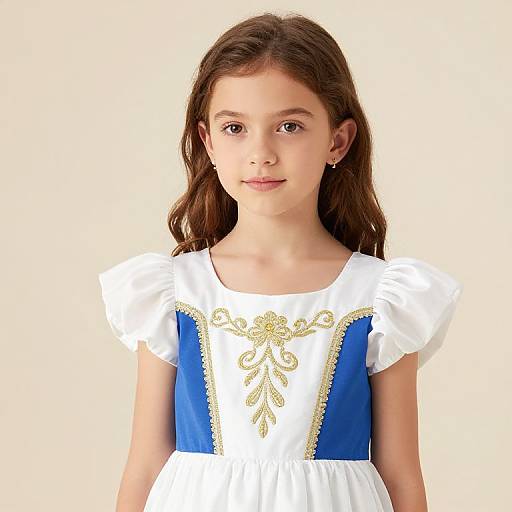 Young Girl in Embroidered Dress