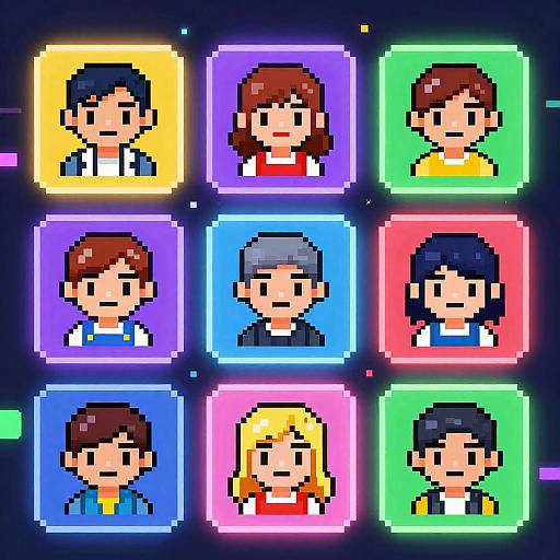 AI Pixel Art Avatars Showcase