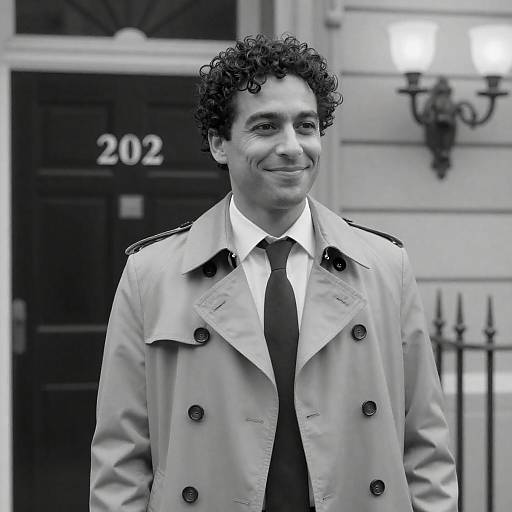 Stylish Man in Trench Coat Portrait