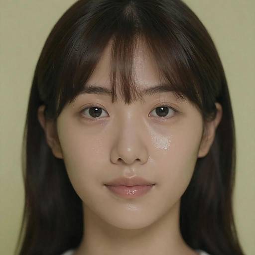 Close-Up Portrait with Translucent Liquid