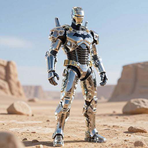 Intricate Crystal Armor in Desert