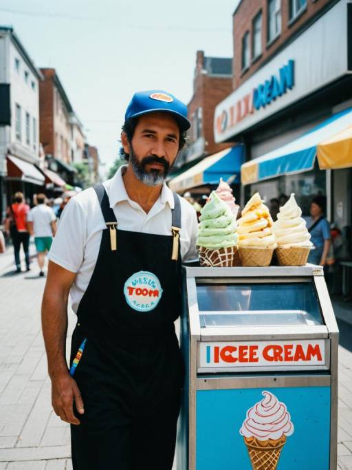 Candid Street Cosplay: Ice Cream Vendor