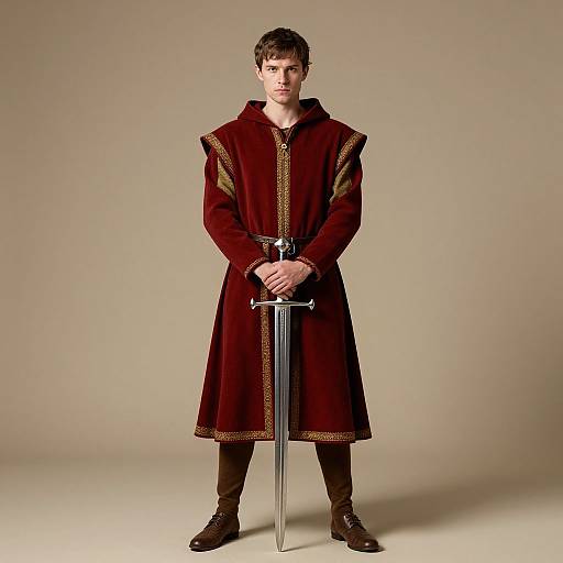 Medieval Renaissance Monk in Sword Costume