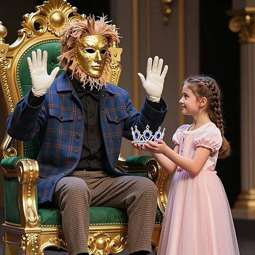 Theatrical Portrait of Masked Figures