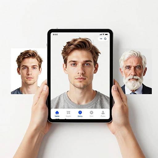 Aging App Concept with Digital Morphing