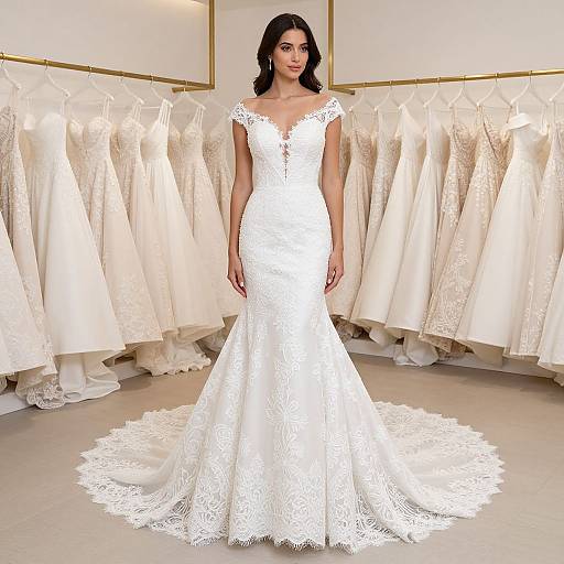 Elegant Bridal Gown in Singapore Showroom