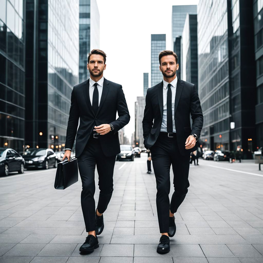 Urban Businessman in Sleek Sneakers