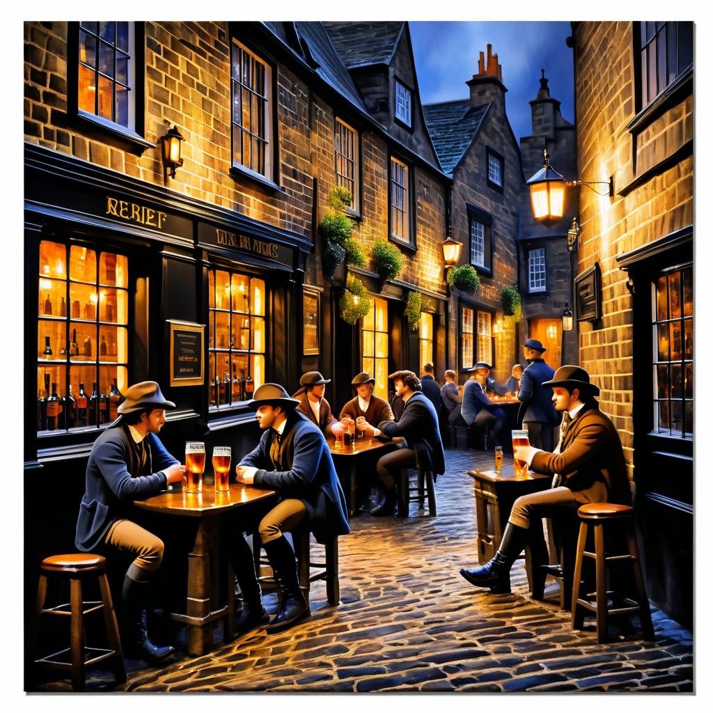 Young British Men at Historical Pub