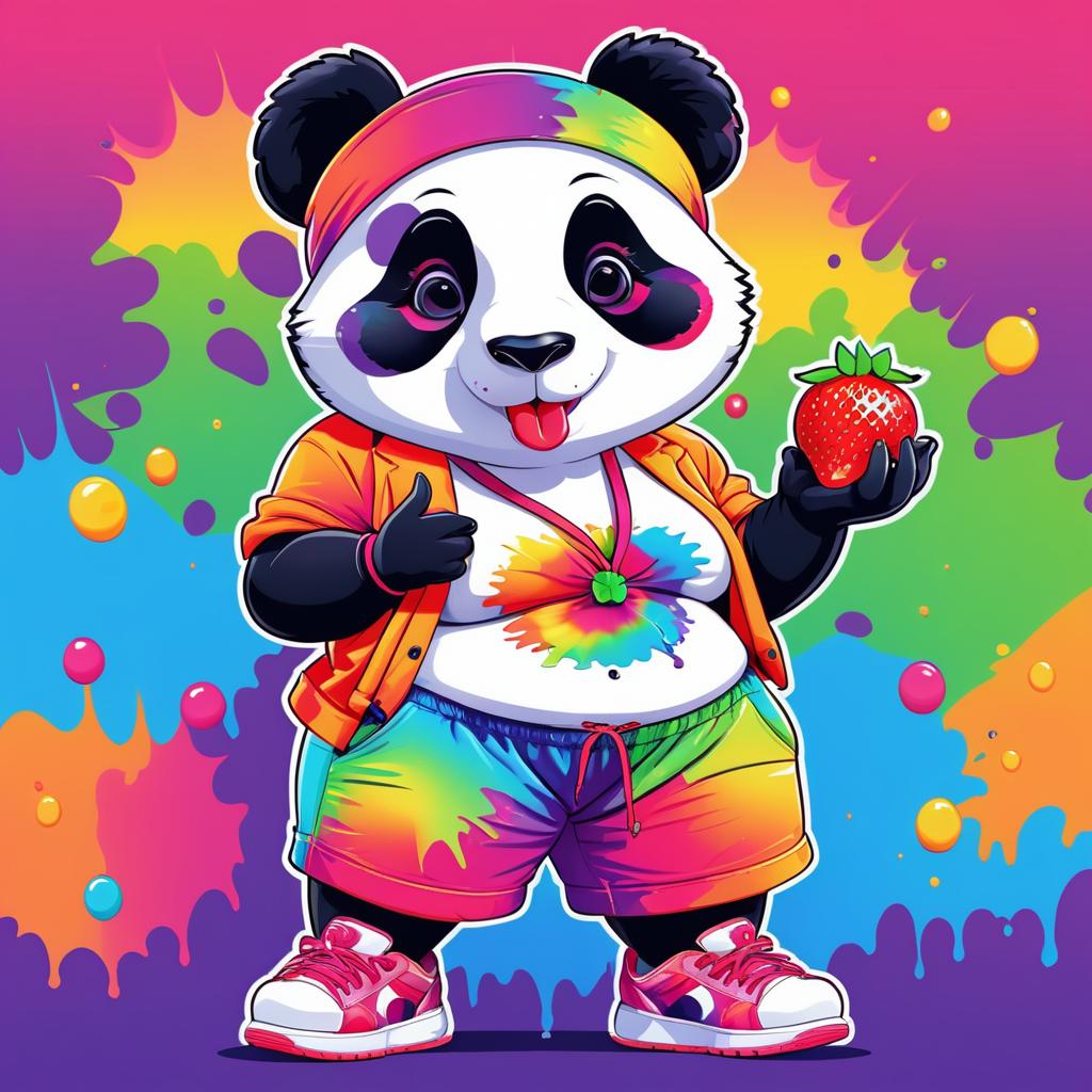 Playful Hip-Hop Panda Character Design