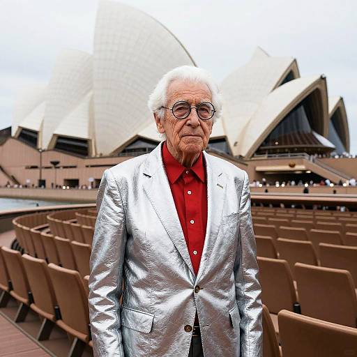 Elderly Man at Sydney Opera House