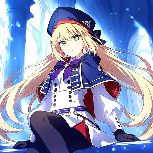 Illustration of Artoria caster (second ascension) (fate), fate/grand order in the style of Sekina