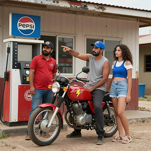 Adventurous Trio by Vintage Gas Station
