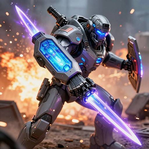 Sci-Fi Soldier with Energy Weapon Generator