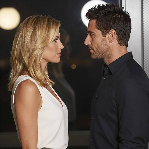 Intense Gaze Between Two People